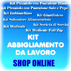 Aurelio Polidoro abbigliamento da lavoro, Kit giardiniere, kit imbianchino,kit pizzaiolo, shop online, abbigliamento professionale, vestiario professionale